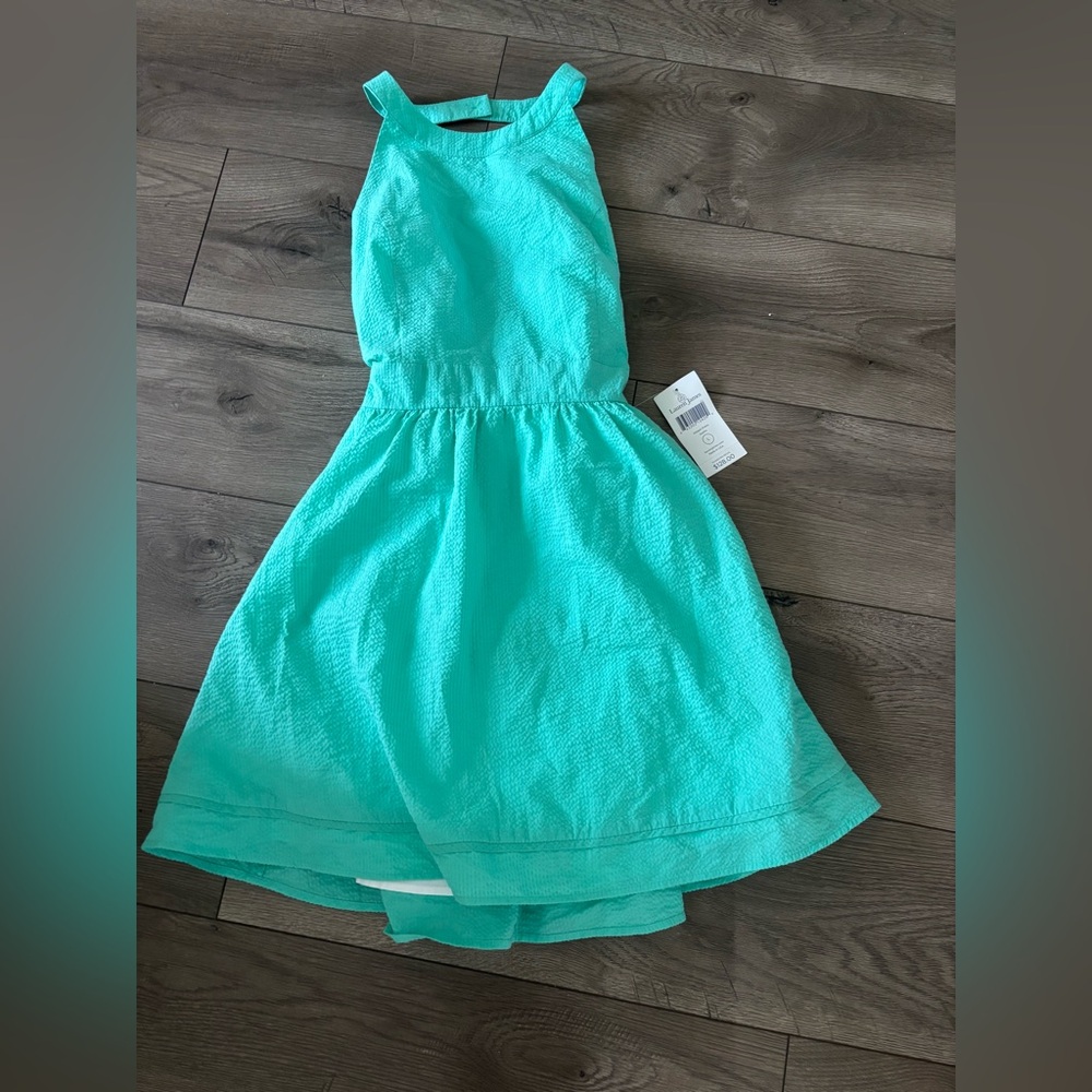 NWT Lauren James halter dress bow back sz l